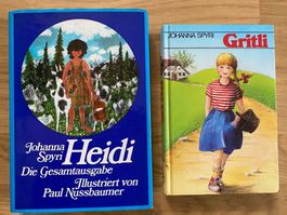 2 Bücher von JOHANNA SPYRI , HEIDI und GRITLI !!!!!!!!!!!!!!