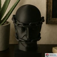Chained Head Metaphorical Sculpture - 3D Printed