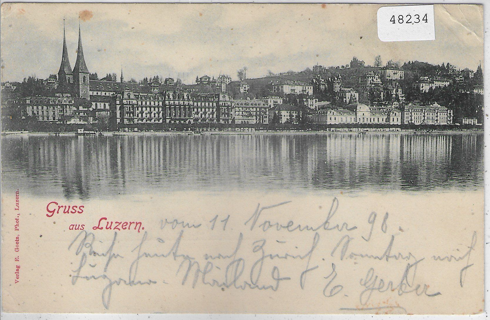 Cartoline postali: Gruss aus Luzern 1898 – Usato da Ettingen venduto da Kartenplanet