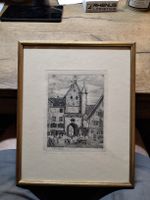 Kupferstich W. Kucher Markt-Tor St. Gallen gerahmt