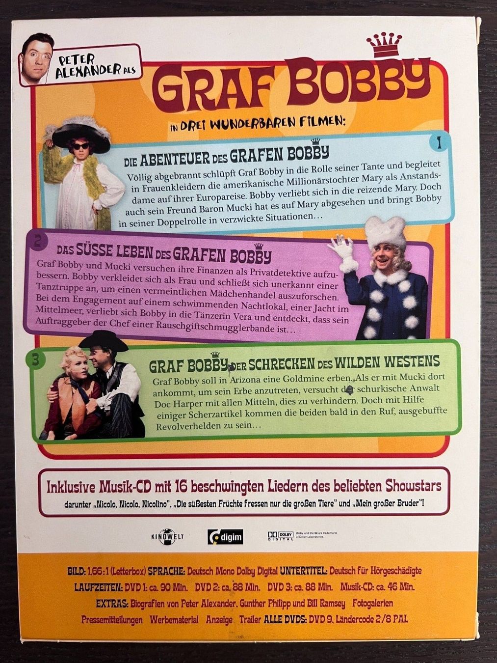 Alle DVDs: Peter Alexander -  Graf Bobby Filmtrilogie – Gebraucht aus Zürich von FilmFreunde 1