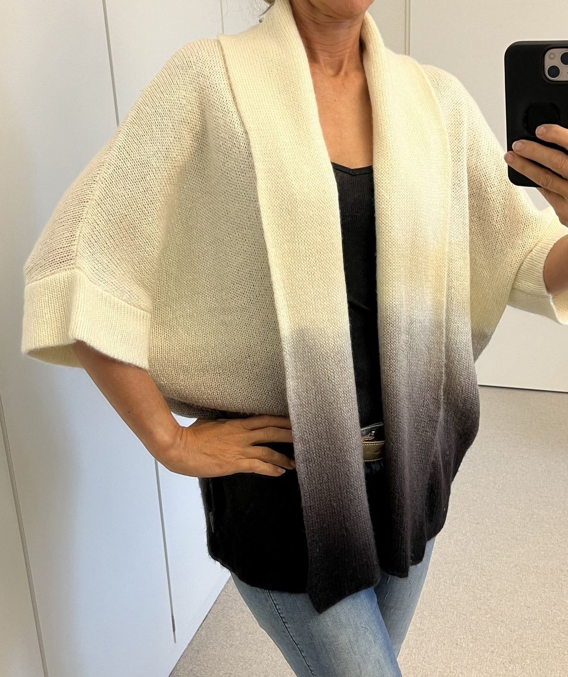 Vestes: Miya Ando Strick Pullunder Cape Jacke Gr. S – D'occasion à Affoltern am Albis par Blackrhythm