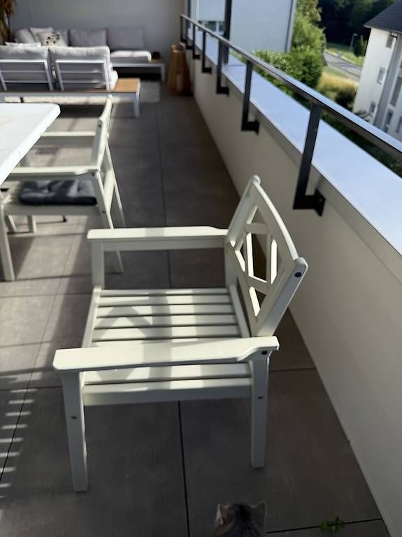 Ikea Sedie: 4 Gartenstühle weiss Holz – Usato da Künten venduto da lan_2fjc 2
