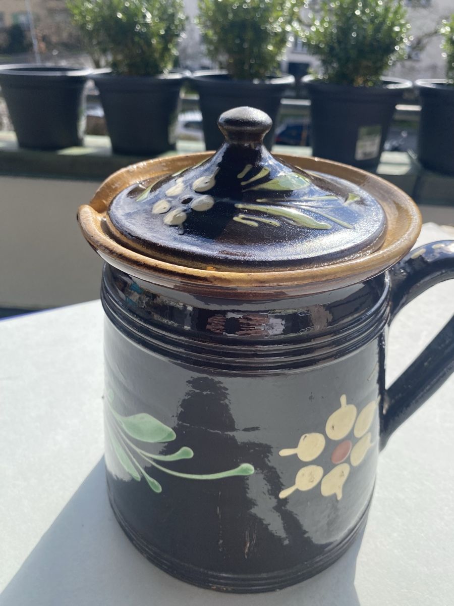 Pentole: Rustic spring bloom Homberg ceramic jug.Home decor treasure. – Usato da Zürich venduto da lesgarcons 2