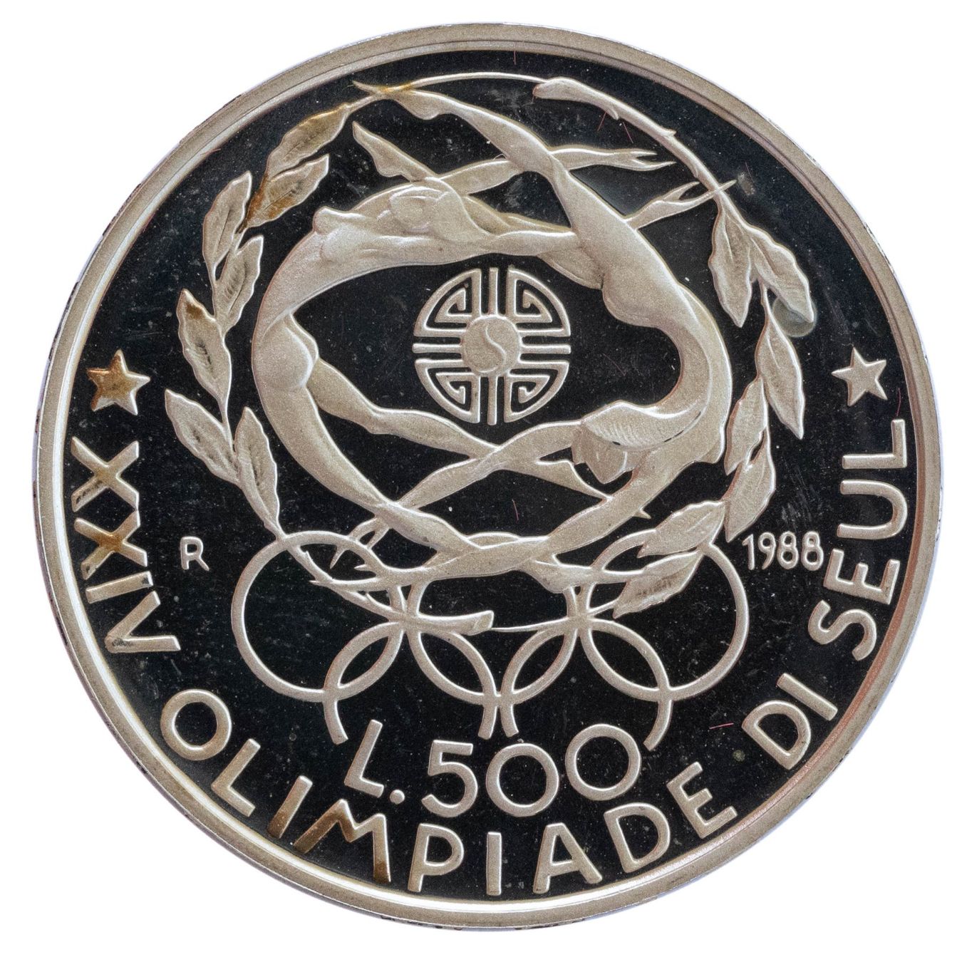 Tutti le monete: Italien 500 Lire 1988 Silber – Nuovo e nell'imballaggio originale da Rotkreuz venduto da num_6343 1