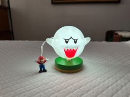 Super Mario - Boo / Buu Huu Lampe Paladone + Mario Figur