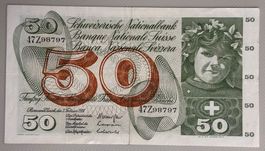 Banknoten 50 Franken / 7. Februar 1974