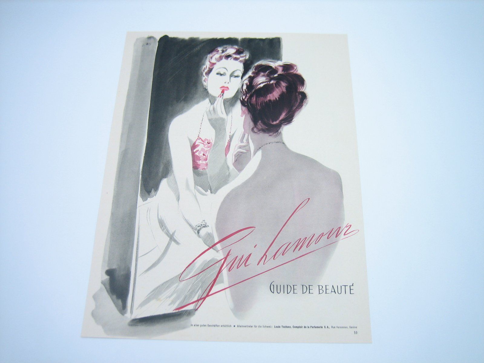 Foto & Immagini: Gui Lamour Lippenstift altes Werbeblatt – Usato da Zürich venduto da Tomi118 3