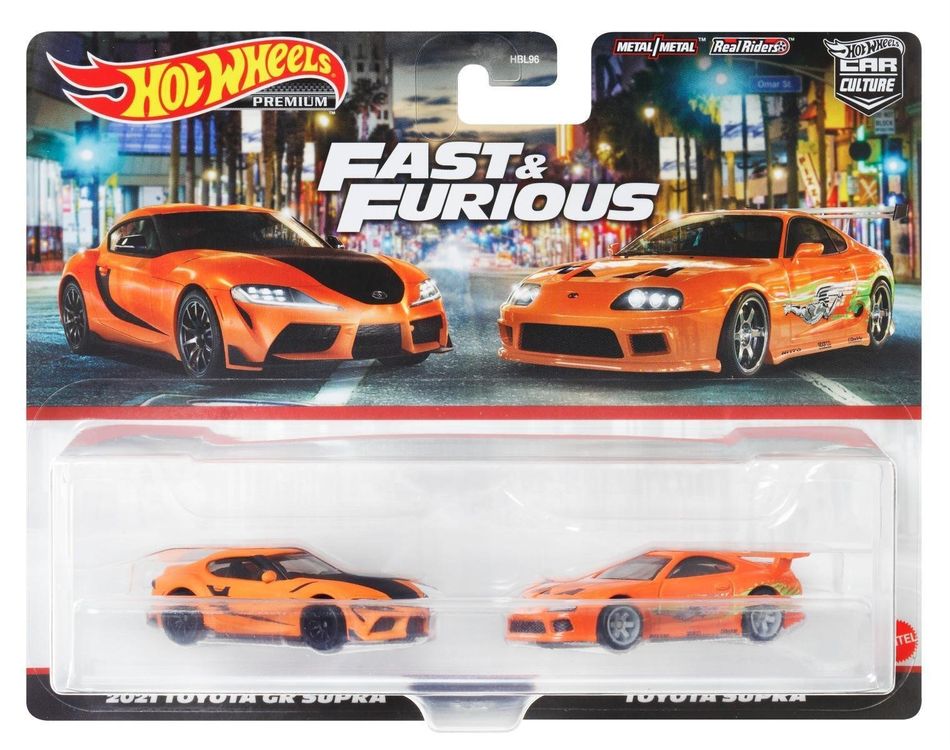 HOT WHEELS REAL RIDERS 2-PACK FAST & FURIOUS TOYOTA SUPRA (Neu und ...