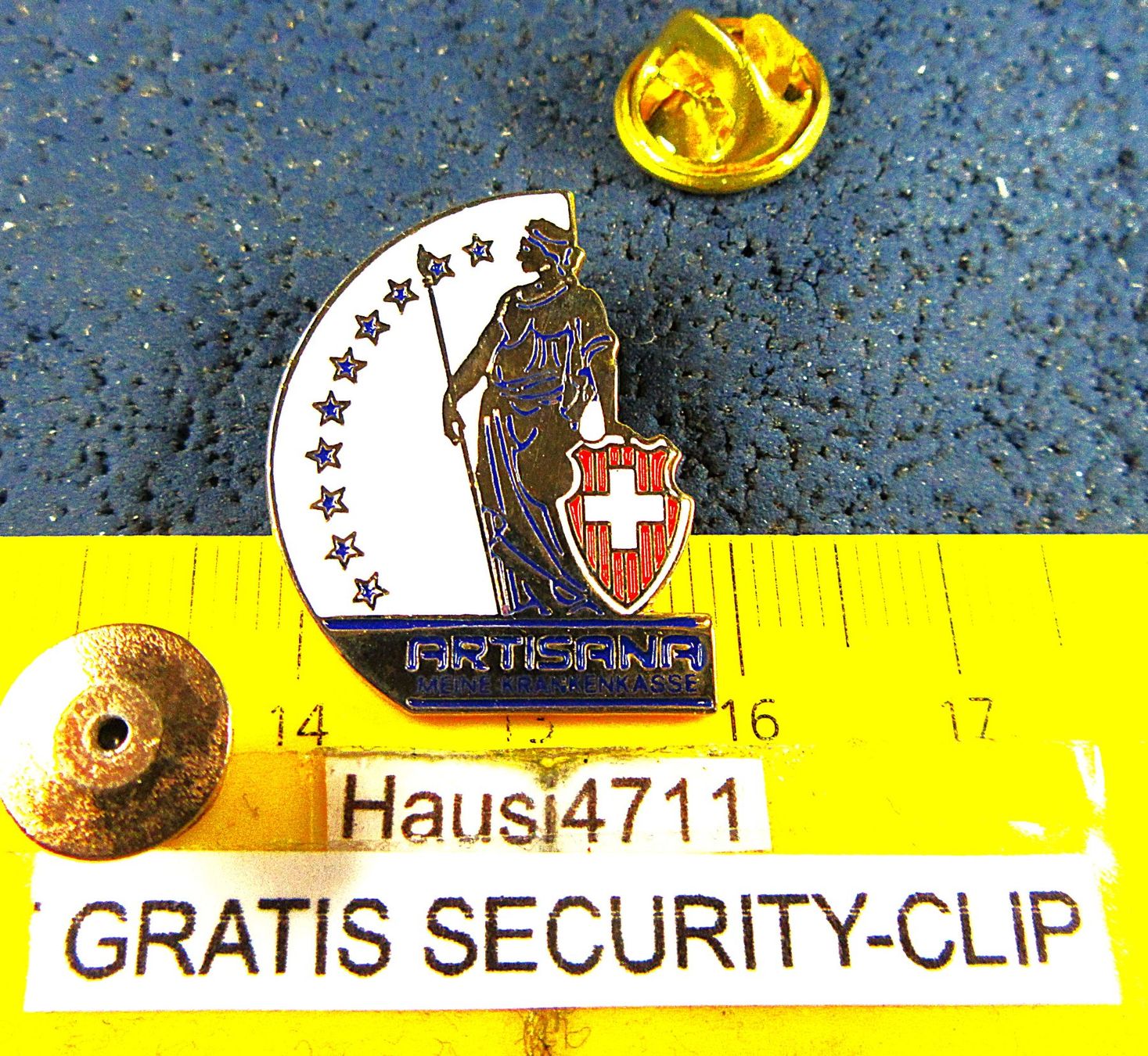 Swiss Placchette & Badge: HELVETIA SCHWEIZ PIN GOLDIG – Usato da Ettingen venduto da Hausi4711