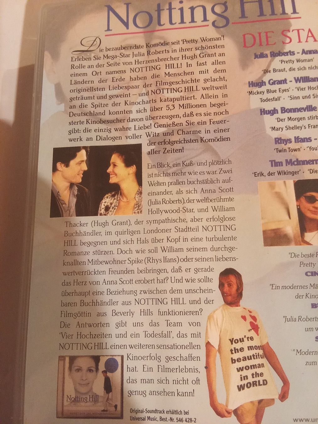 Tutti i VHS: Notting Hill (GB/USA 1999) UNIVERSAL VHS 059 761-3 – Usato da Remetschwil venduto da Hofiii 2