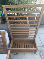 Wooden plant pot