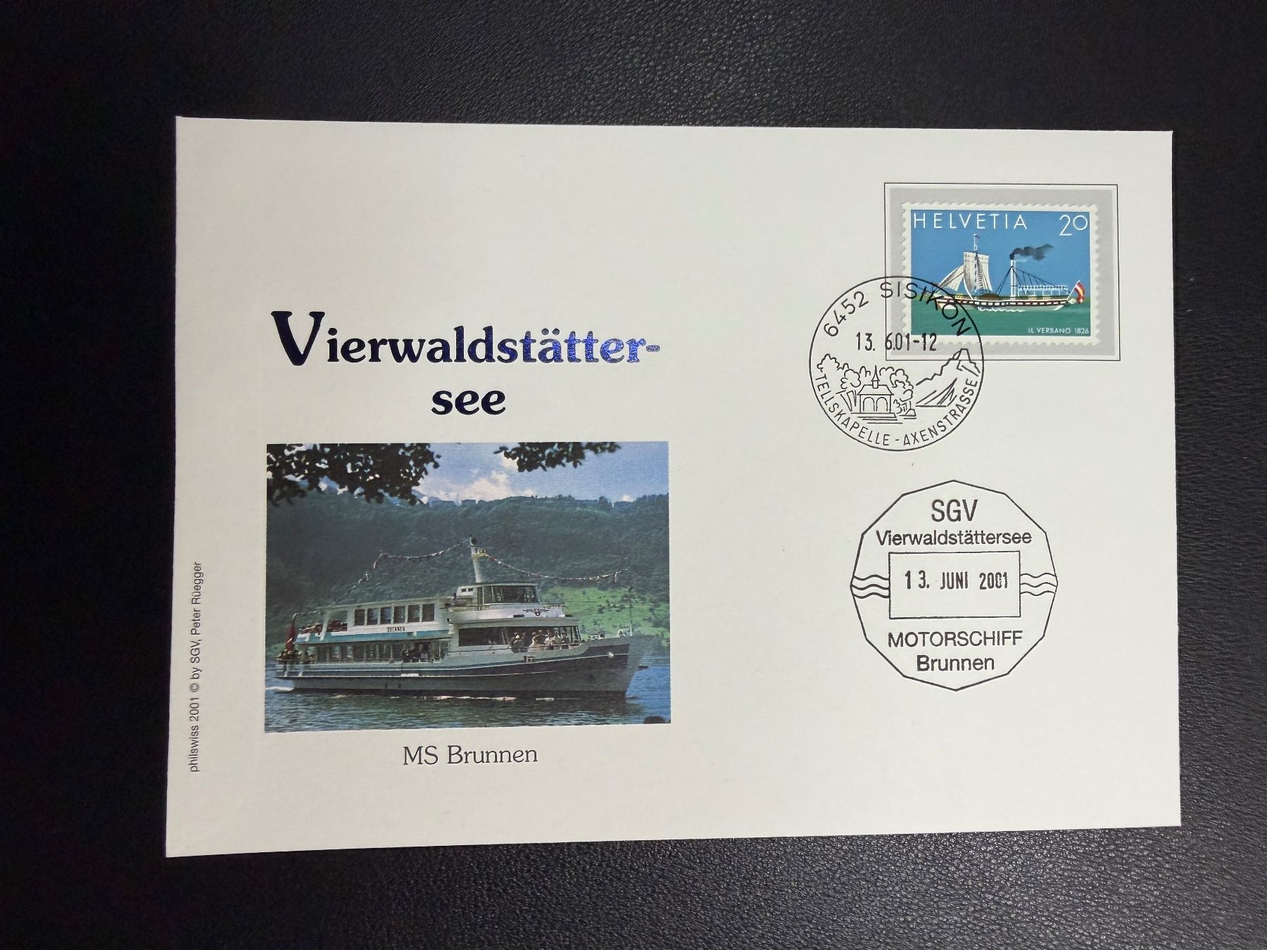 Alle Briefmarken: Schweizer Schiffspost Vierwaldstättersee MS Brunnen 2001 – Gebraucht aus oberrüti von jeanmei