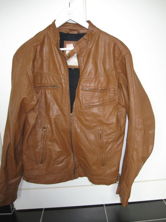 JACK & JONES Lederjacke Für Damen – JXHOLLY Modell, Schwarz, Regelmäßige Passform, Weiches Leder
