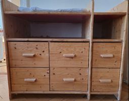 Wickelkommode Massivholz mit Schubladen