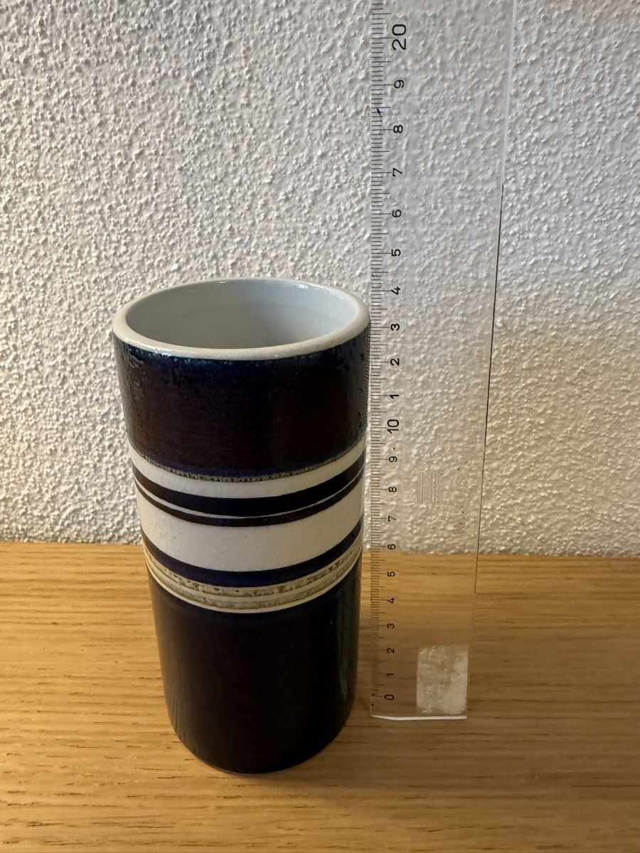Vasi & Recipienti: Vase  Danemark céramique bleu blanc rayures – Usato da Kloten venduto da Mumiiin 1