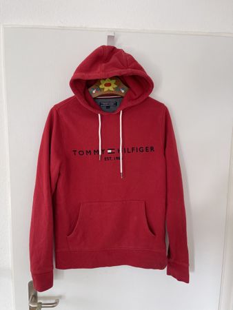 Tommy Hilfiger Hoodie, Rot, Grösse S, oryginal, y2k