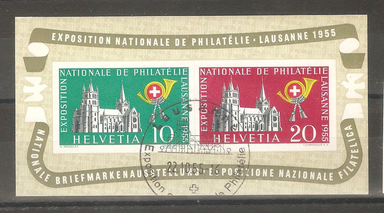 Alle Briefmarken: W35 Lausanne-Block  SSt. 22.10.55 – Gebraucht aus Lausanne von Whorvath