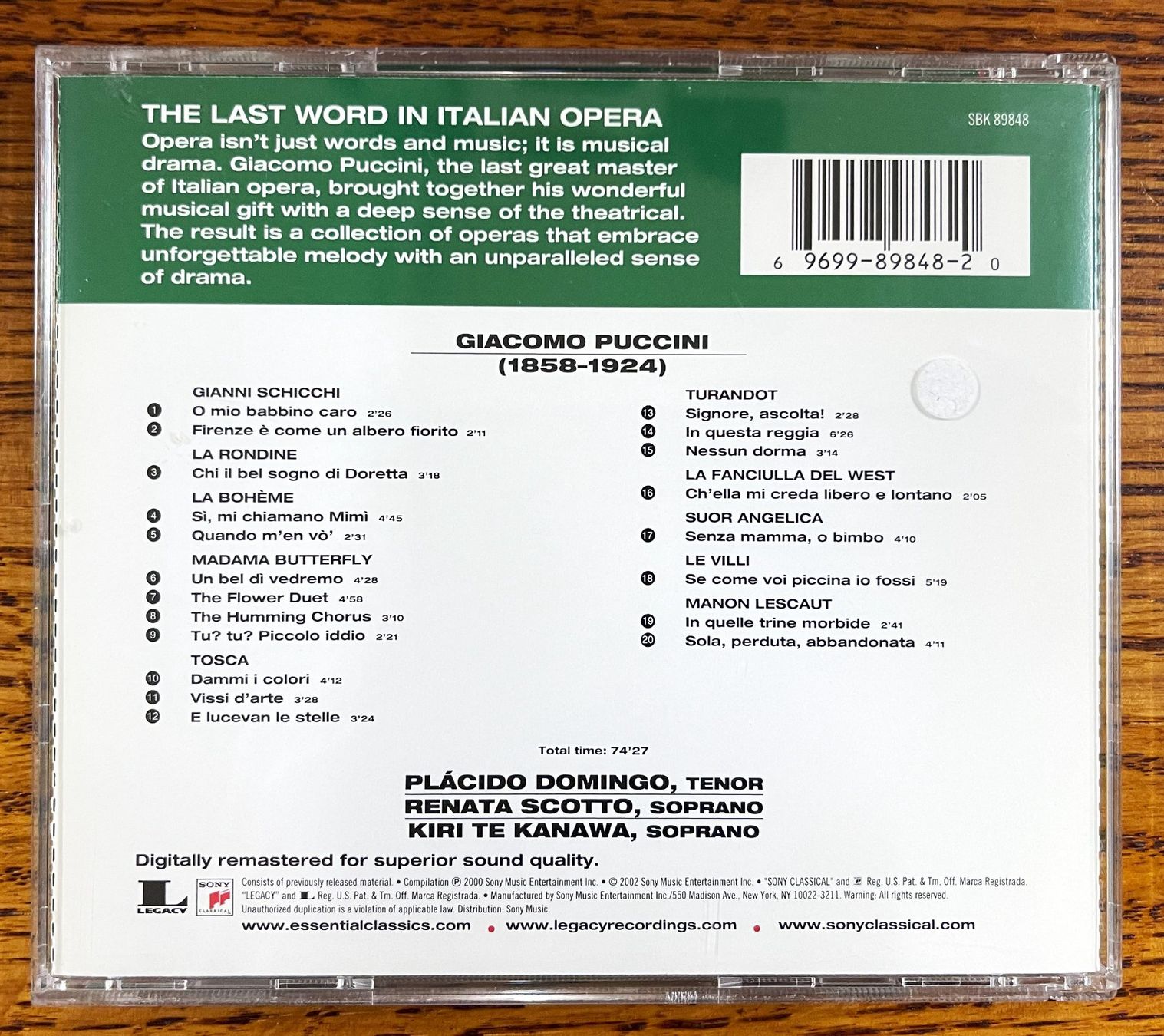 CD: PUCCINI - GREAT OPERA ARIAS CD – Usato da Oftringen venduto da Vucki 1