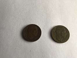 2x 5 Cent Münzen Italien