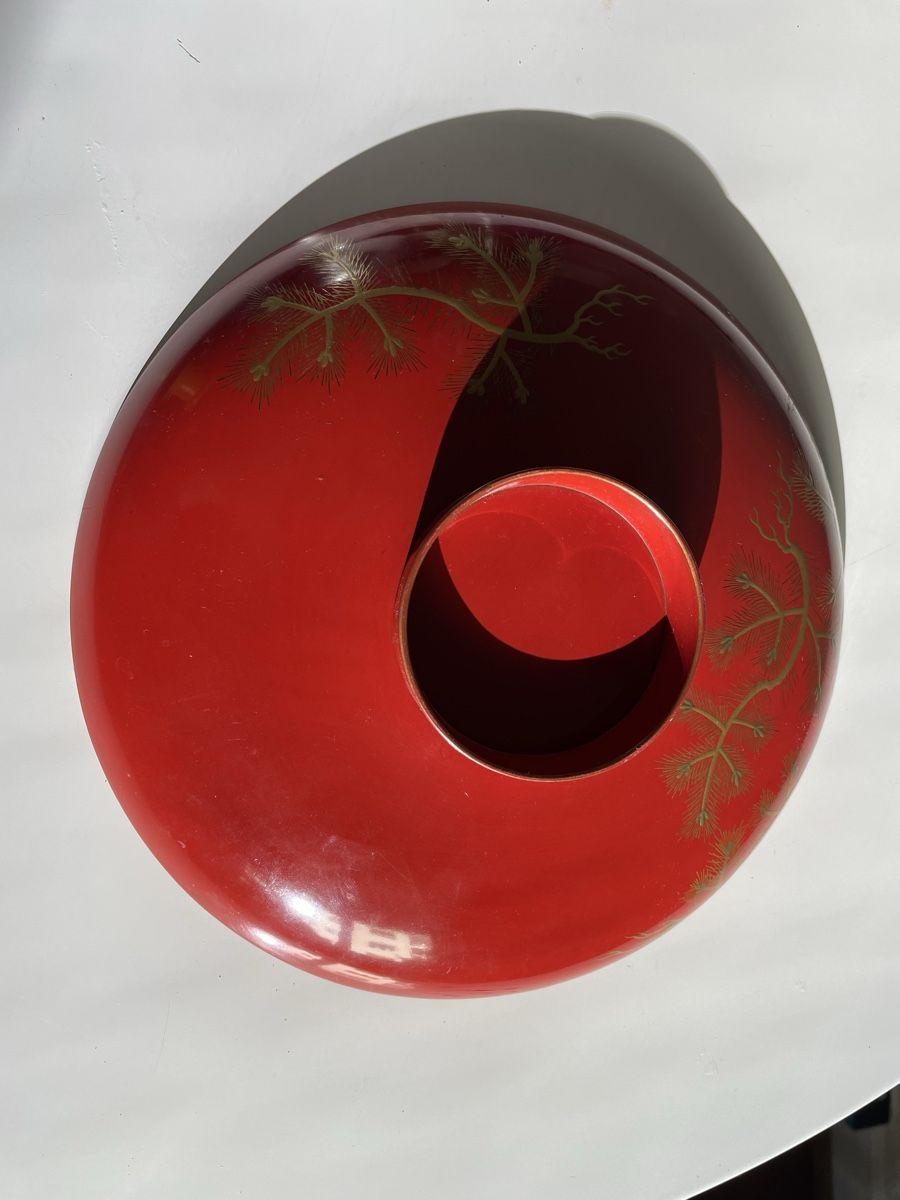 Piatti: Ancient Japanese Lacquerware plate  – Usato da Basel venduto da Amechan. 1
