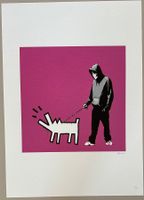 Banksy: Keith Haring Dog, Street Art, XL-Version 83/150