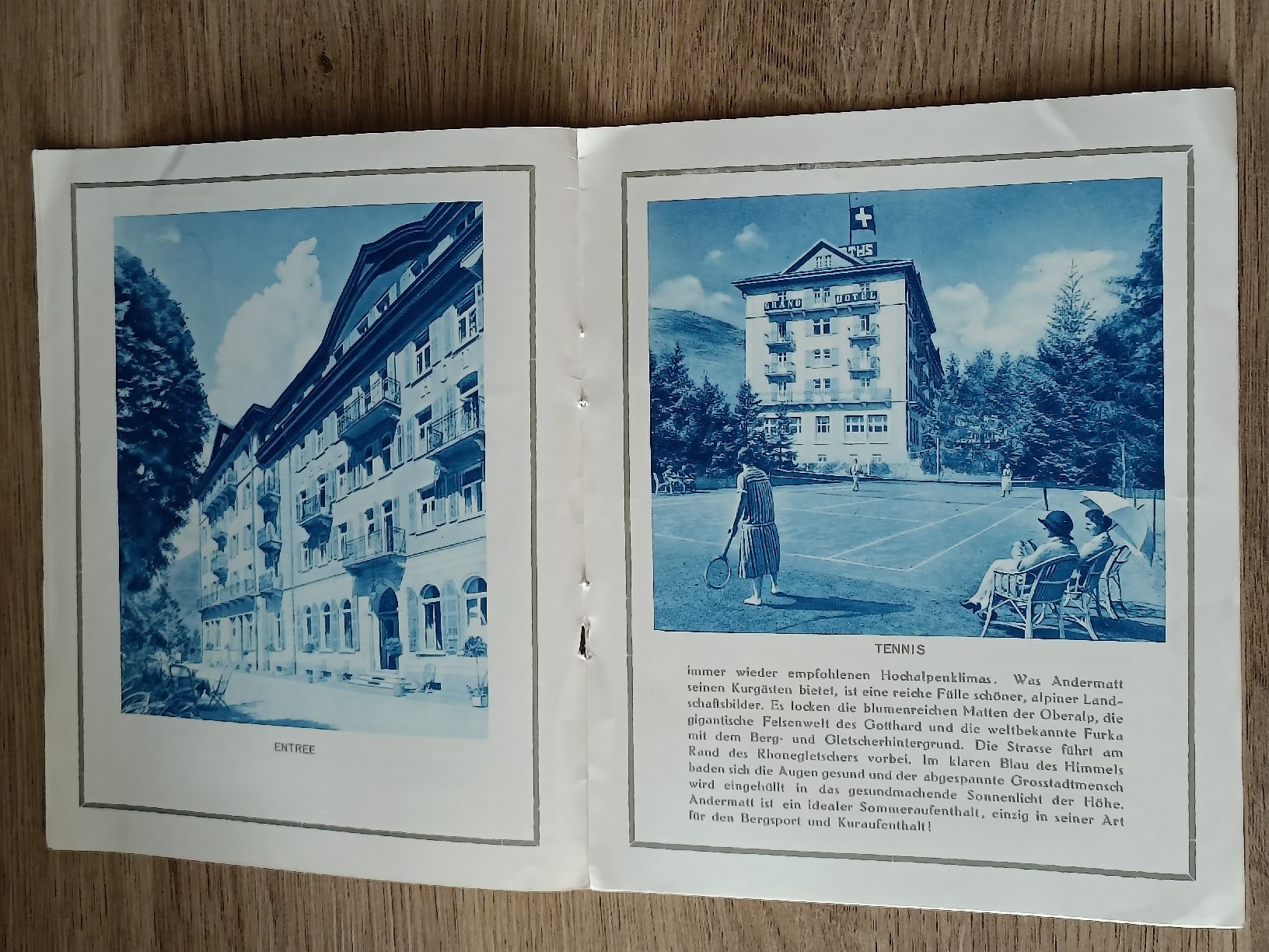 Dokumente: Alter Prospekt / Andermatt - Danioth's Grand Hotel ca. 1930 – Gebraucht aus Brugg AG von Ente015 2