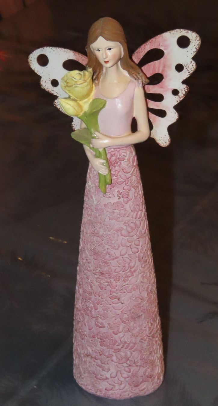 Statuette: Lot de 2 Fées ou Anges de printemps avec fleur – Usato da Troistorrents venduto da Marion70