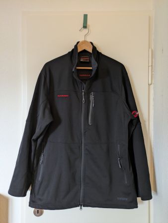 Leichte Mammut Softshelljacke, Grösse XXL, schwarz