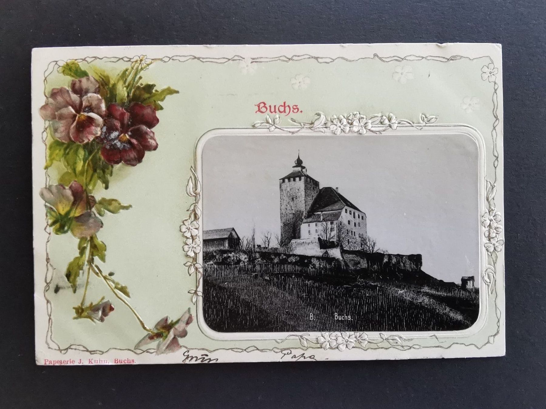 Ansichtskarten: Buchs   Rheintal   Ansichtskarte  Schloss  1901  Werdenberg – Gebraucht aus Rheineck von kat_7gld