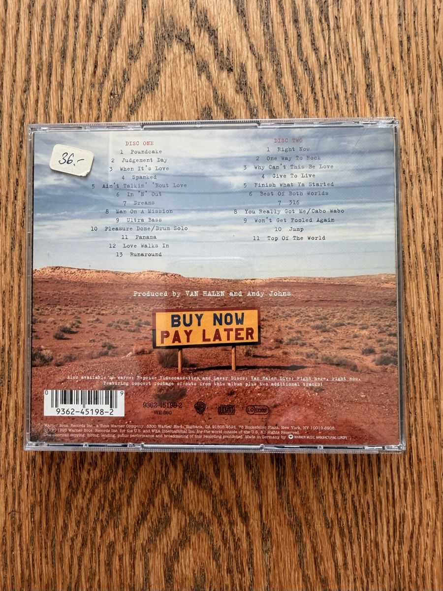 CDs: VAN HALEN: Right Here, Right Now 2xCD Live (1993) – Gebraucht aus Hünenberg von Paddels 1