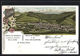 Litho Einsiedeln, Gasthof zum Raben in d
