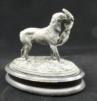JAGDHUND MIT HASE BRONZE / GUSS CA. 1890 - 1920