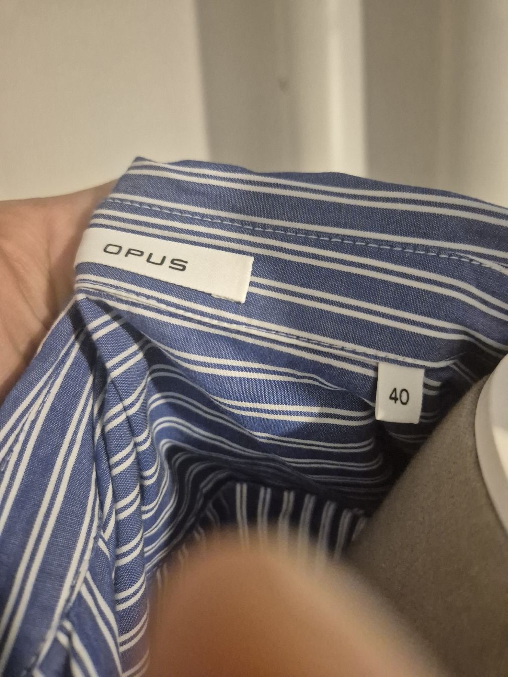 Opus Camicette: Bluse Opus gestreift mit Bindegurt blau Grösse 40 – Usato da Zürich venduto da Drago670 6