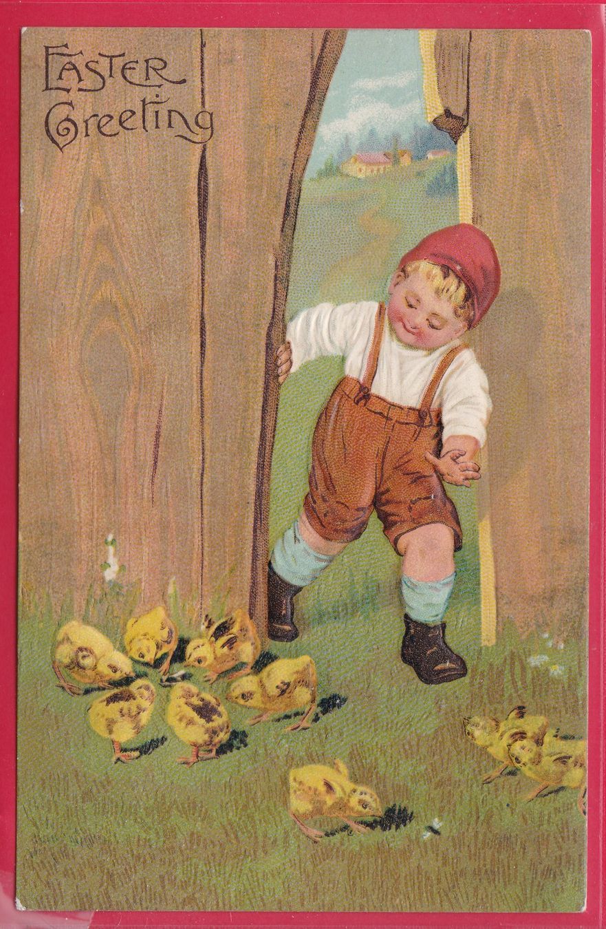 Cartoline postali: PRÄGEKARTE, EASTER GREETING, – Usato da Oberrieden venduto da Gebirgsstelze