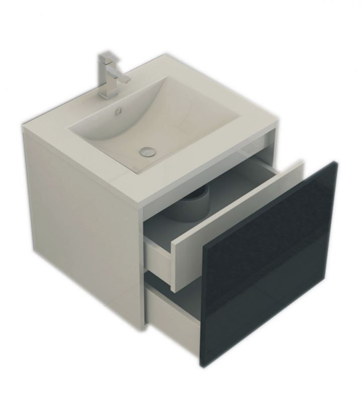 Mobili per bagno: Badmöbelset 'Linz' in schwarz - hoc – Nuovo e nell'imballaggio originale da Herbertingen venduto da jet-line-e-trade 2