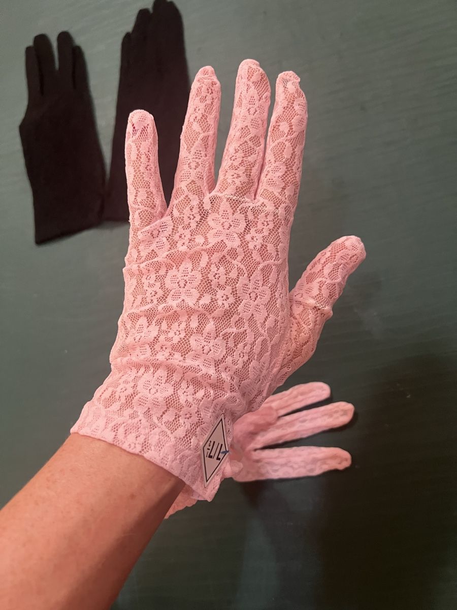 Abbigliamento: Spitzenhandschuhe weiss/ schwarz oder Rosa (1Size) – Nuovo e nell'imballaggio originale da Basel venduto da bellespirit 6