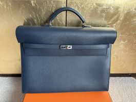 Hermès Kelly Depeches 38 Epsom Bleu Indigo
