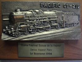 Plaque du 13ème festival de la vapeur du Bouveret,