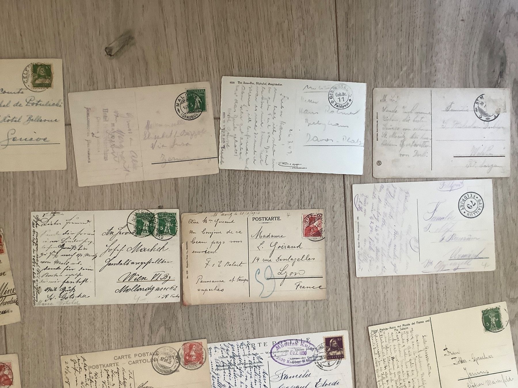Cartoline postali: 24 alte, gelaufene Ansichtskarten Bündnerland ab 1906 – Usato da St. Gallen venduto da herbrig2 5