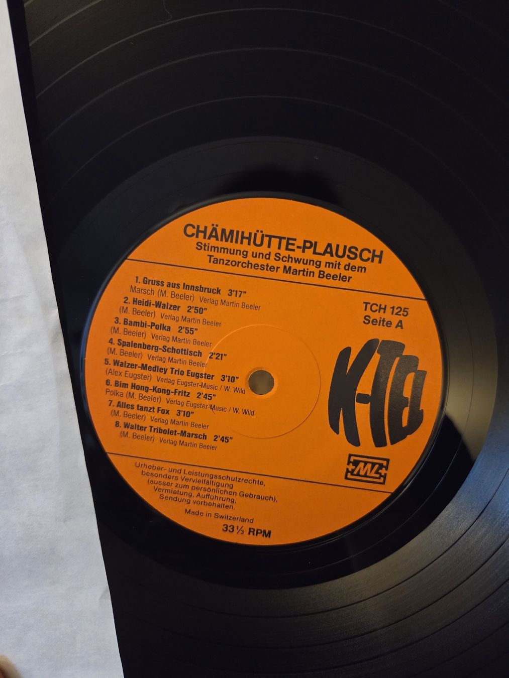 Dischi in vinile: Martin Beeler - Chämihütte-Plausch – Usato da Jegenstorf venduto da AloeVera19 2