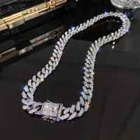 Kubanische-Kette 18 k vergoldet , Strass 60.cm