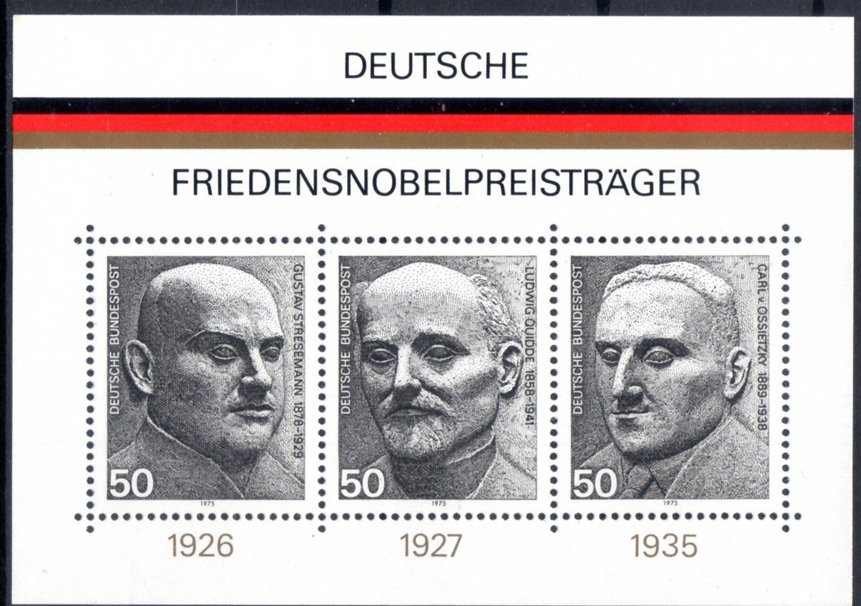Tutti i francobolli: DEUTSCHE FRIEDNESNOBELPREISTRÄGER BLOCK ** POSTFRISCH ** – Nuovo (secondo la descrizione) da Losone venduto da EM2019