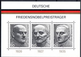 DEUTSCHE FRIEDNESNOBELPREISTRÄGER BLOCK ** POSTFRISCH **