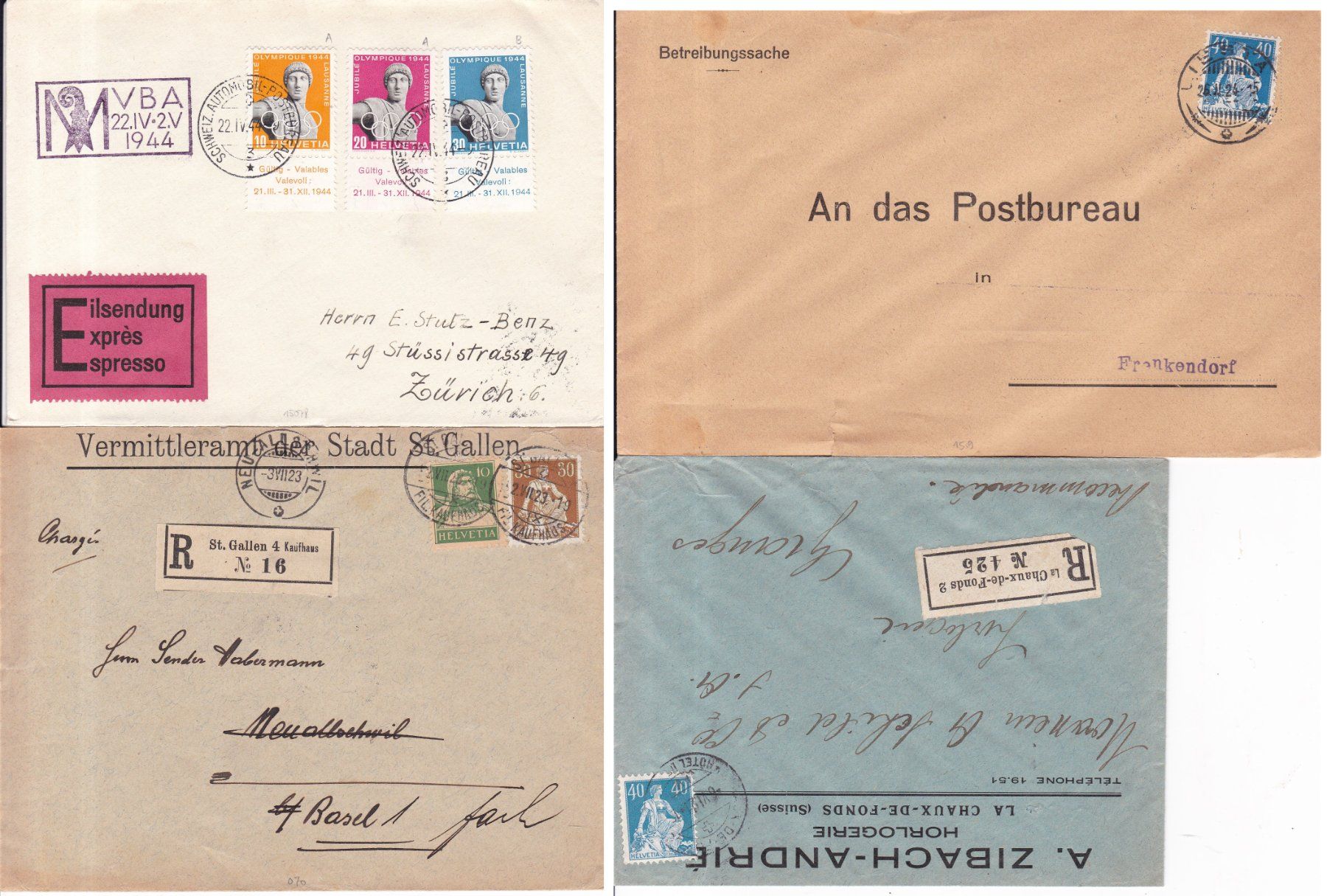 Alle Briefmarken: 30 Stk. Alte CH Briefe, Postkarten, Belege – Gebraucht aus Münchwilen AG von Nesar 3