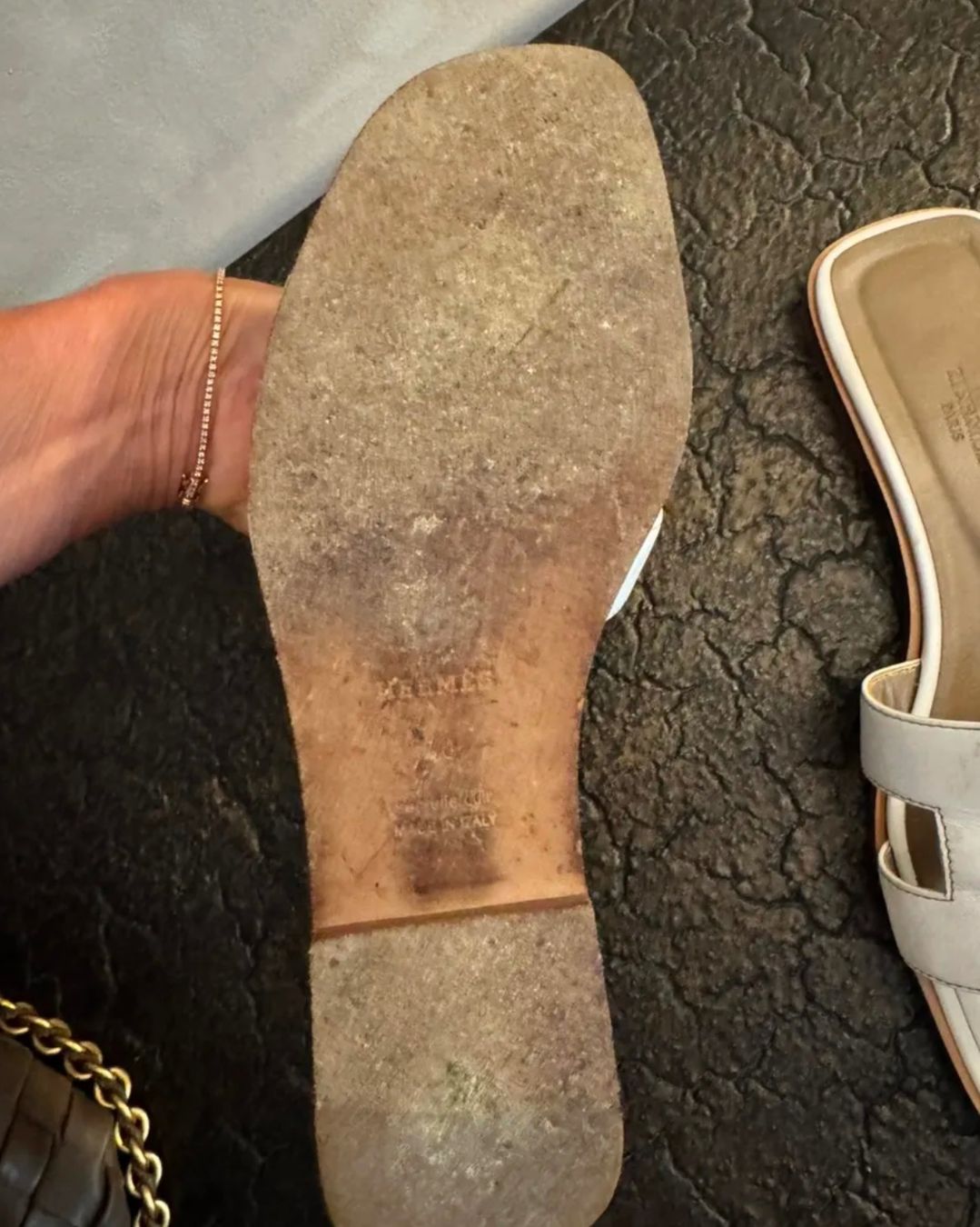 Hermès Scarpe da donna: Hermès Oran Sandale Gr. 40, weiss – Usato da Triesen venduto da atos87 3