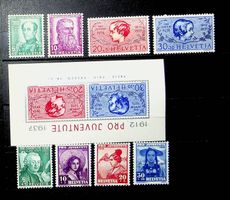 PRO JUVENTUTE 1937-1938 TIMBRES NEUFS**/*. SBK 19.00 /T620