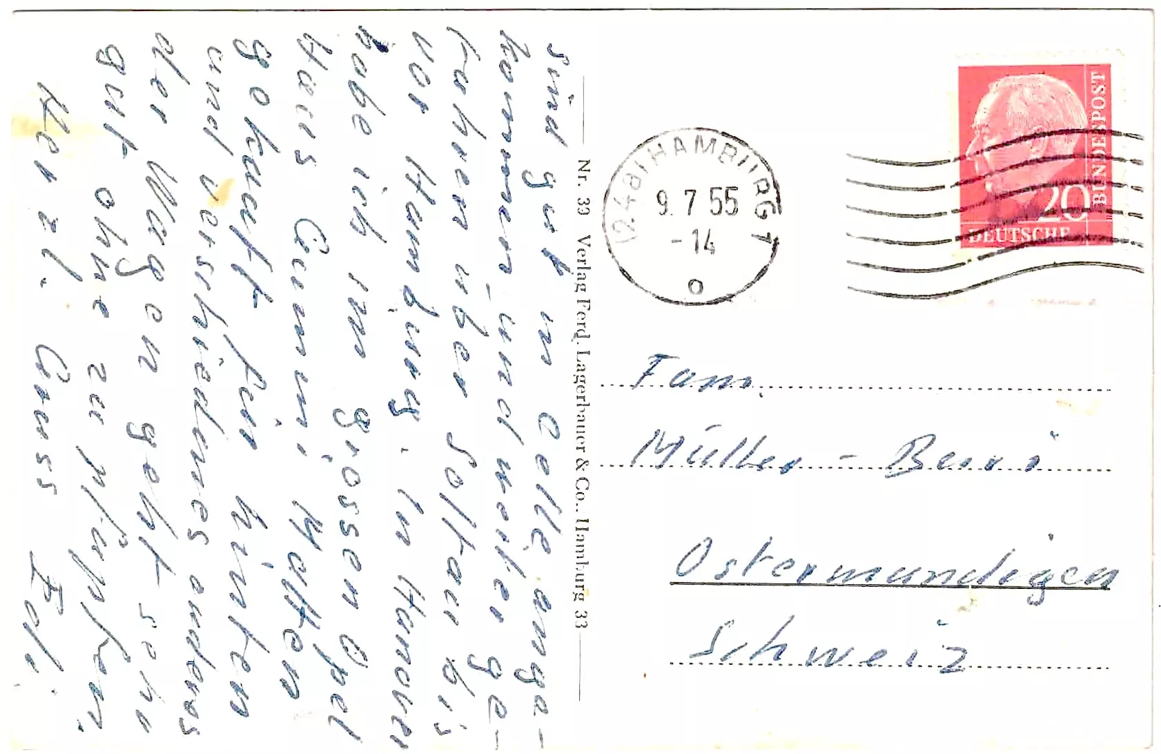 Cartoline postali: CELLE - Gr. Plan ca. 1950 (D) – Usato da Oberdorf BL venduto da Hopfehuepfer 1