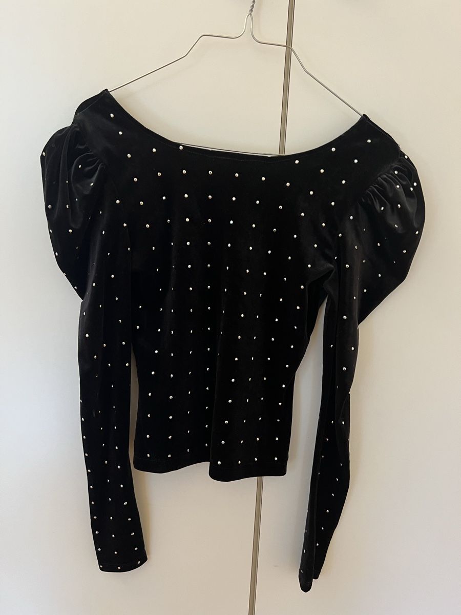 H&M Blusen: H&M black velvet blouse – Neu (gemäss Beschreibung) aus Adliswil von avatar83