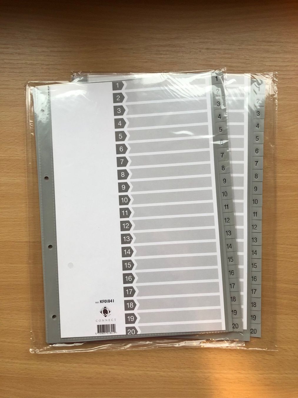 Raccoglitori: 2er-Set Plastikregister 1-20 – Nuovo e nell'imballaggio originale da Buchs SG venduto da Handyman77